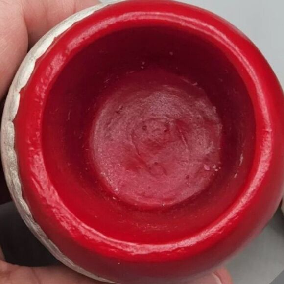 Vintage Snowman Woman Ceramic Votive Candle Holder 1987 Hand Painted collectable - Picture 5 of 8